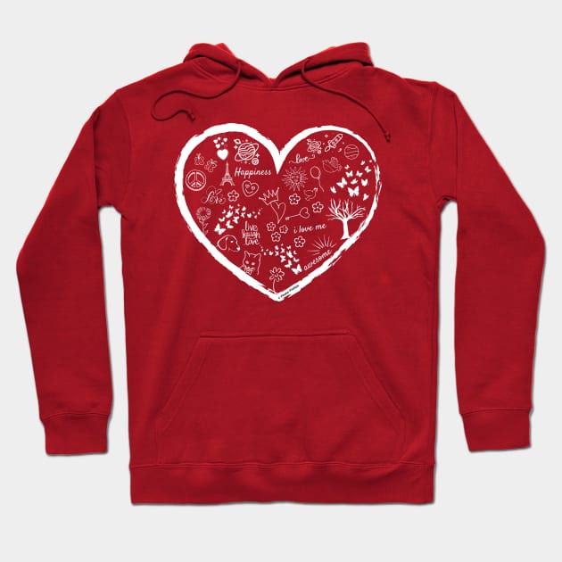 Awesome  Happiness  I Love Me Hoodie by Phebe Phillips